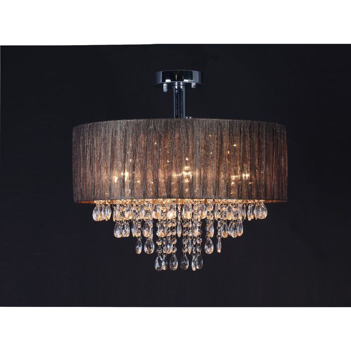 Люстра LUSSO 7x40Вт Е14 хром, кофе 51x51x55см