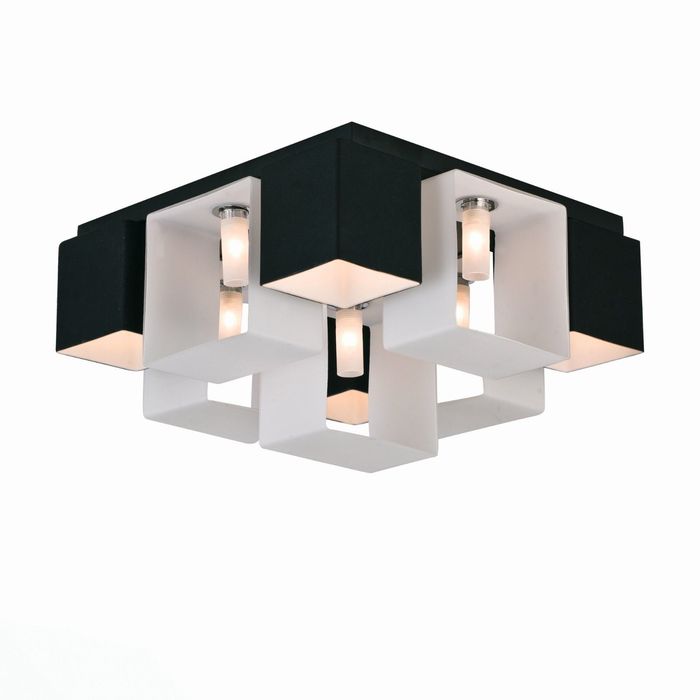 Люстра CONCRETO 9x40Вт G9 черный, белый 42x42x23см