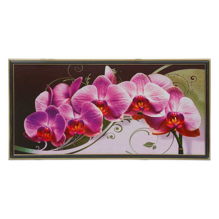 Картина "Розовая орхидея" 36х73 см