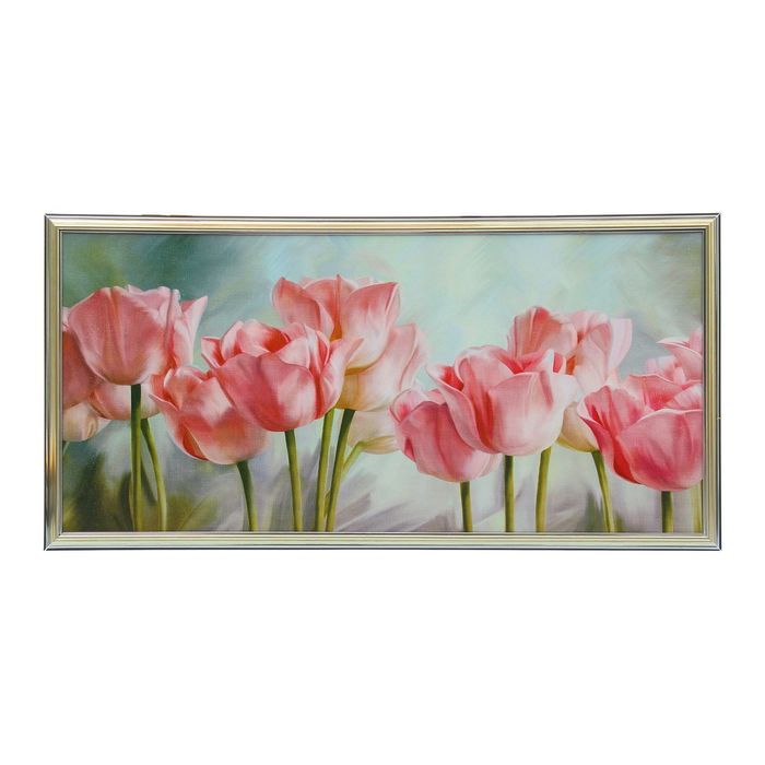 Картина "Тюльпаны" 36х73 см