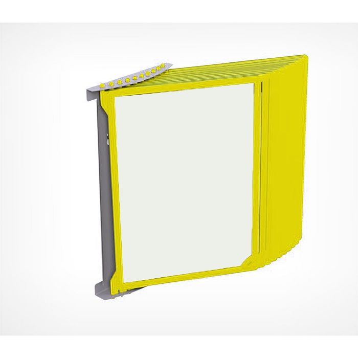 Рамка пластиковая для перекидной системы A4, INFOFRAME, без протектора, цвет жёлтый