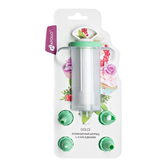 Кулинарный шприц с 4 насадками "Dolce"
