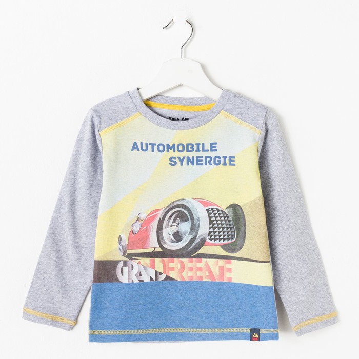 Джемпер для мальчика, рост 110 (60) см, цвет серый меланж