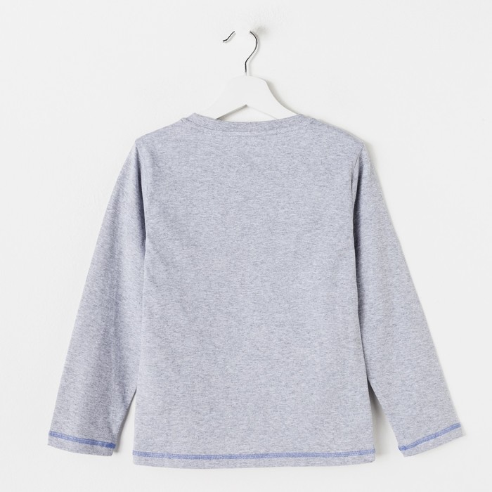 Джемпер для мальчика, рост 140 (72) см, цвет серый меланж