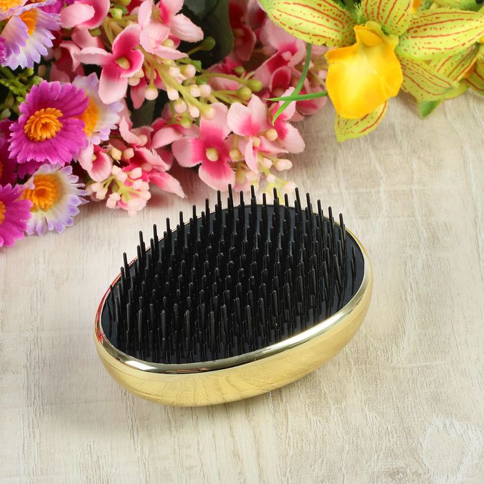Расчёска массажная мини, цвет золотой