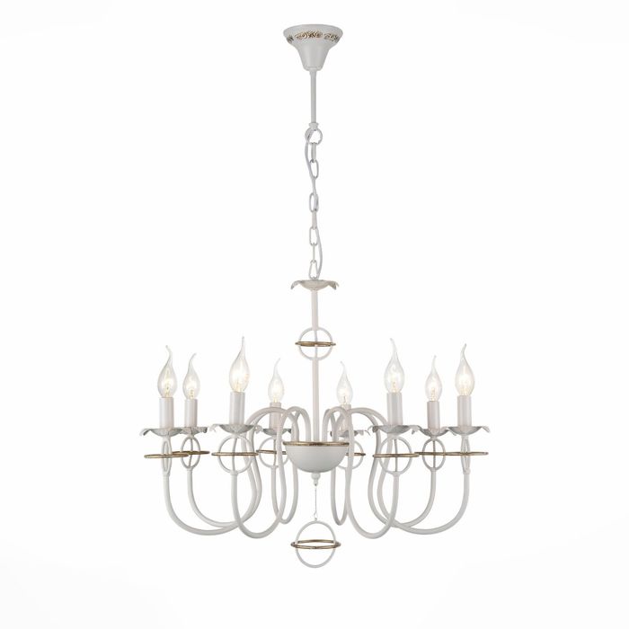 Люстра PURITA 8x40Вт Е14 белый 65x65x93см