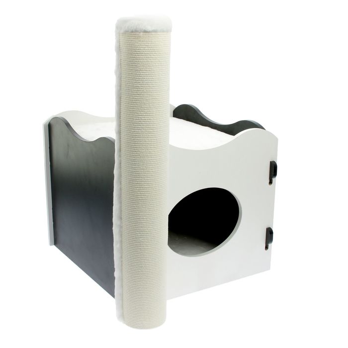 Домик Zoo-M "Летний" большой "Домино-Тетрис" + меховая игрушка, 43,5*39*57см