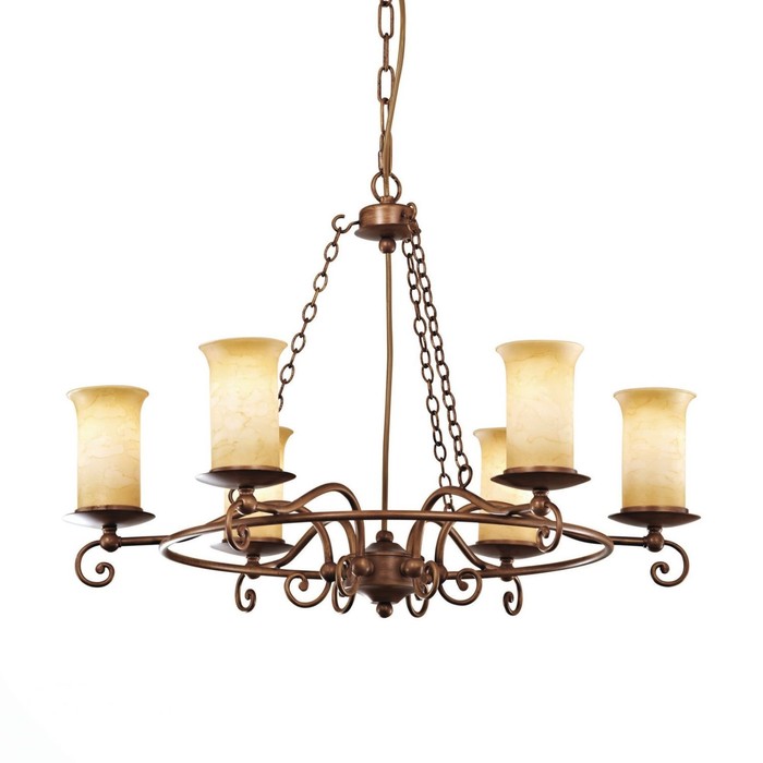 Люстра ANCORA 6x40Вт Е14 бронза 65x65x100см