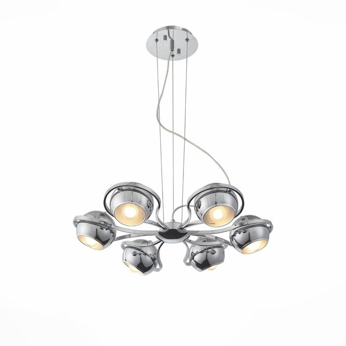 Люстра LINO 6x40Вт Е14 хром 58x58x120см