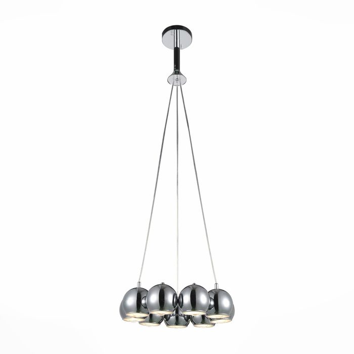 Люстра GLIO 9x40Вт Е14 хром 47x47x100см