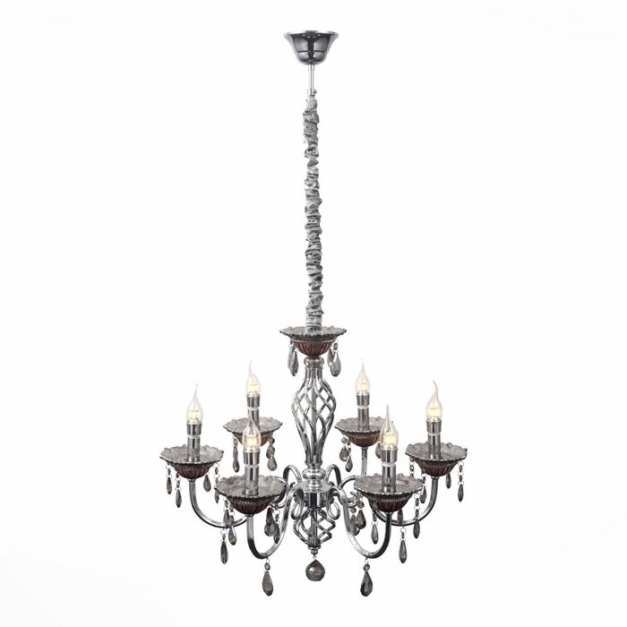 Люстра RAPIMENTO 6x40Вт Е14 хром 52,9x52,9x120см