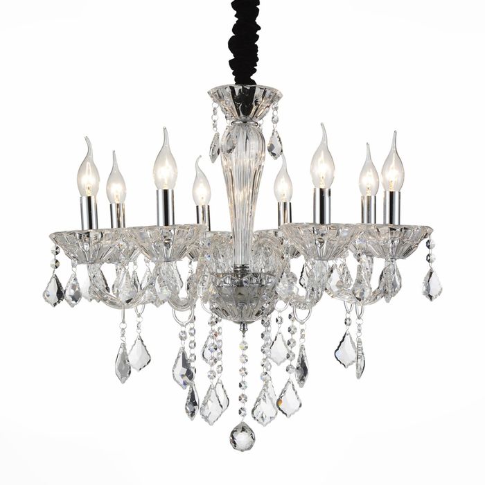 Люстра SUBLIME 8x40Вт Е14 хром 62x62x130см