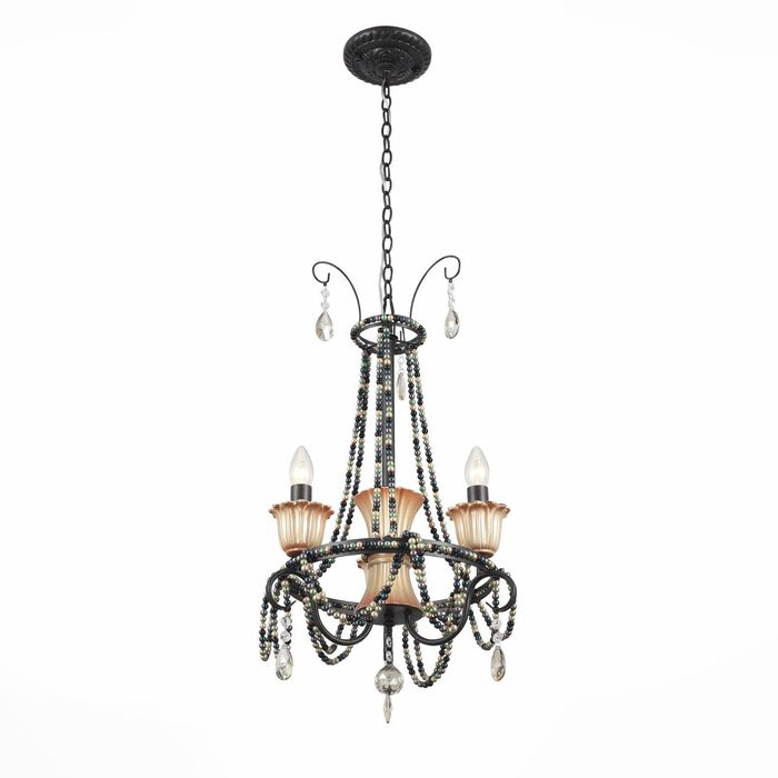 Люстра COLLANA 3x40Вт Е14 черный 40x40x120см