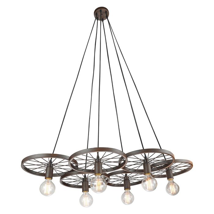 Светильник RUOTA 6x60Вт Е27 черный 105x120см