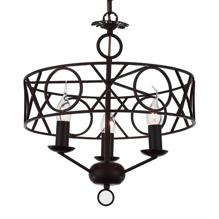 Светильник FORZA 3x40Вт Е14 черный 38x38x120см