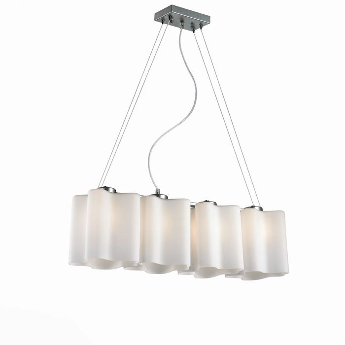 Люстра ONDE 4x60Вт E27 серебро 80x120см