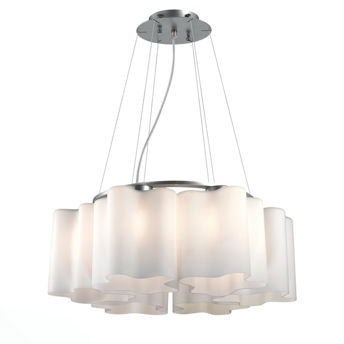 Люстра подвесная St Luce. SL116.503.06. Onde. 6х60 Вт, E27, 52х52х22 см, цвет серебристый бра st luce sl117 101 01 onde 1х60 вт e27 15х18 см цвет серебристый