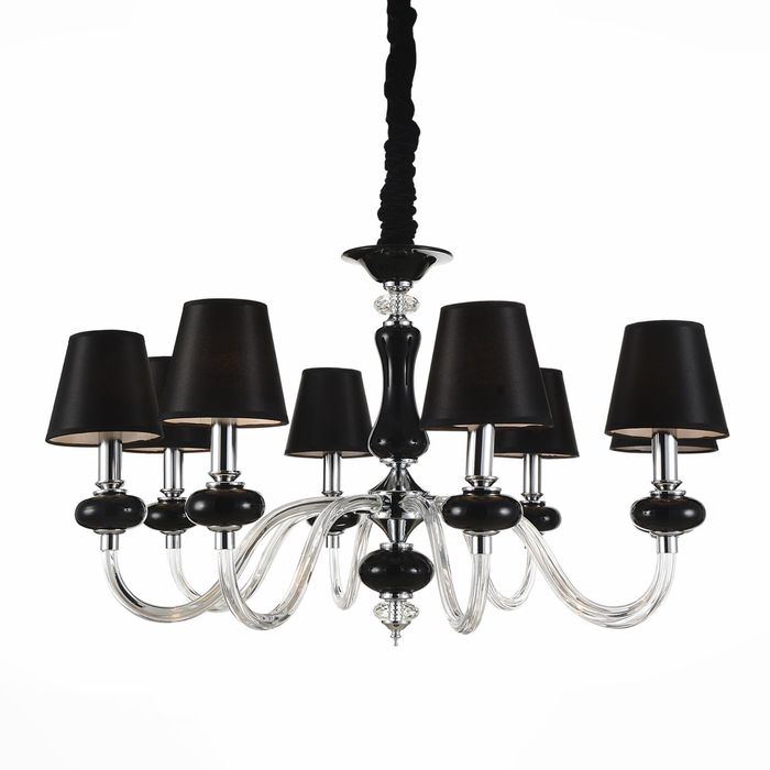 Люстра LUME 8x40Вт Е14 черный, белый 78x78x130см