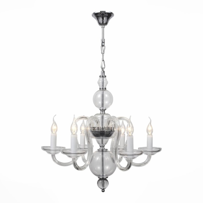 Люстра NINFA 6x40Вт Е14 белый 62x62x120см