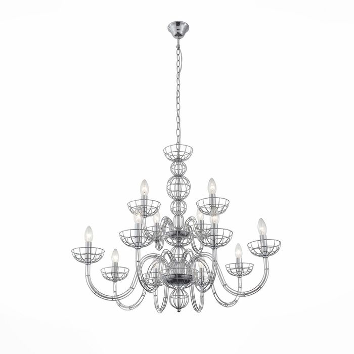 Люстра MANIC 12x40Вт Е14 хром 70,2x70,2x150см