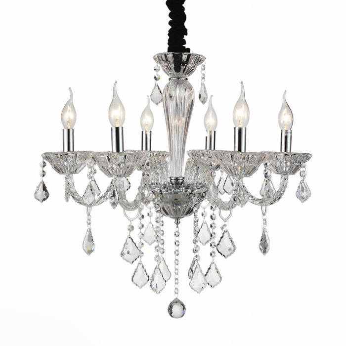 Люстра SUBLIME 6x40Вт Е14 хром 62x62x130см