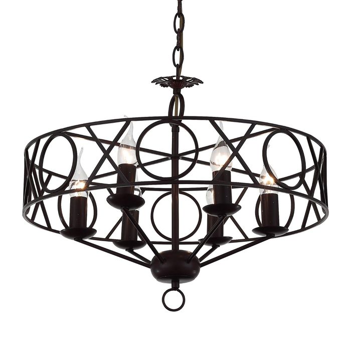 Светильник FORZA 6x40Вт Е14 черный 50x50x120см