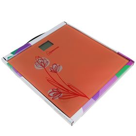 Весы напольные HOMESTAR HS-6001A, электронные, до 180 кг, 1хCR2032, стекло, оранжевые от Сима-ленд