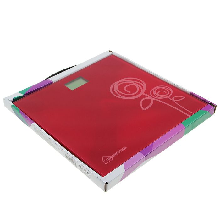 Весы напольные HOMESTAR HS-6001C, электронные, до 180 кг, красные