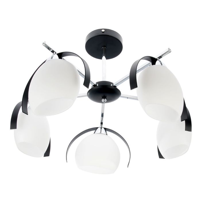 Люстра "Грёзы" 5x60Вт E27 хром-венге 60х60х36 см