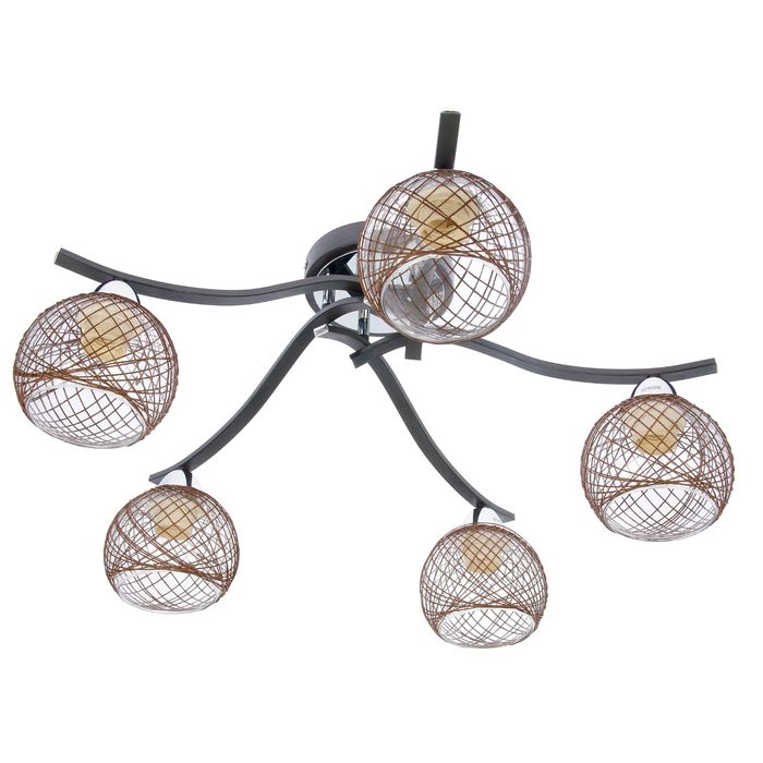 Люстра MO87149/5 "Танго" кофейный цветE27 60W 55х55х26 см