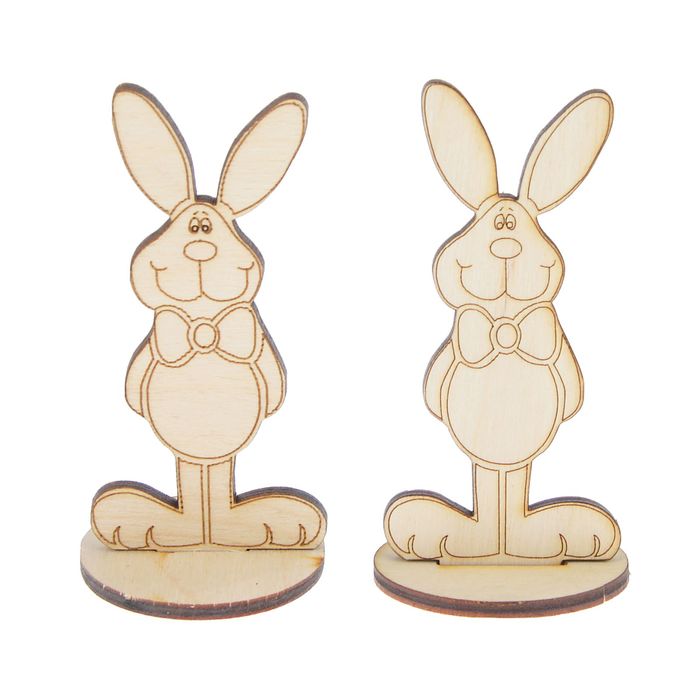 Фигурка для декора на подставке "Кролик" (набор 2 детали)