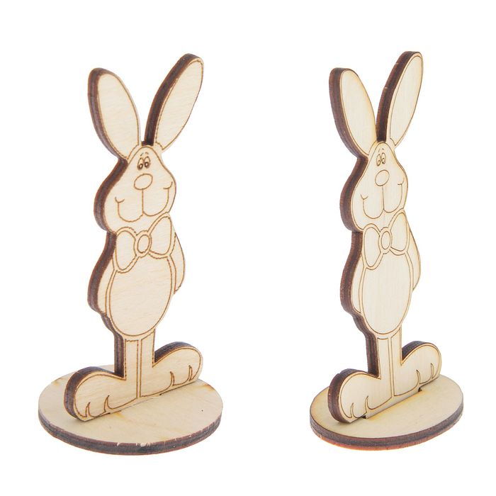 Фигурка для декора на подставке "Кролик" (набор 2 детали)