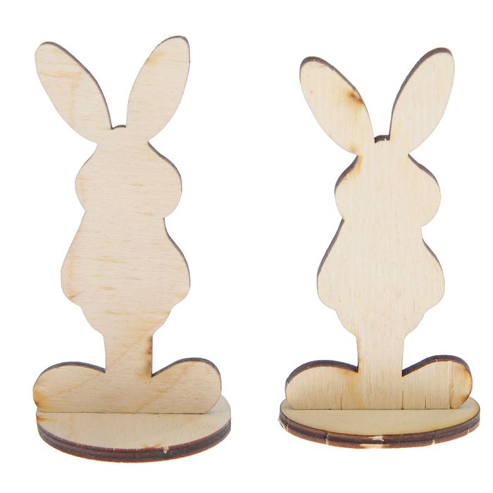 Фигурка для декора на подставке "Кролик" (набор 2 детали)