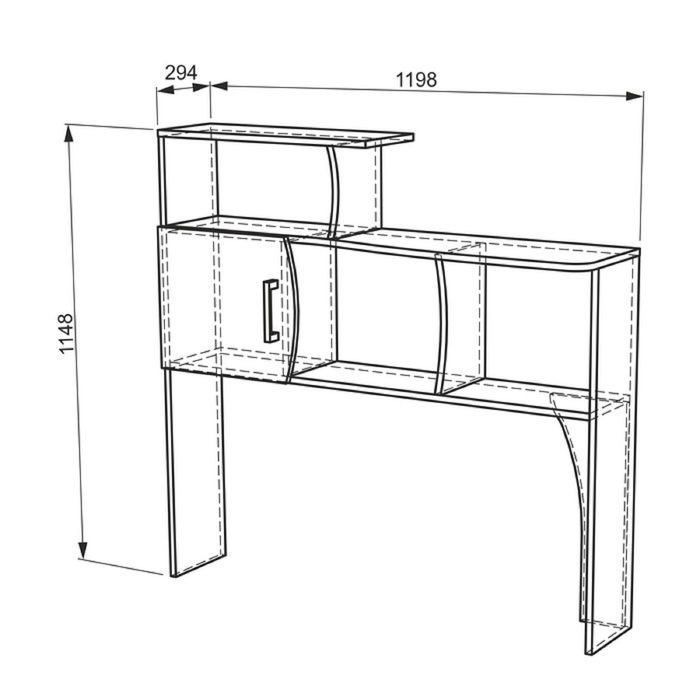 Надстройка стола компьютерного Манхэттен 1200