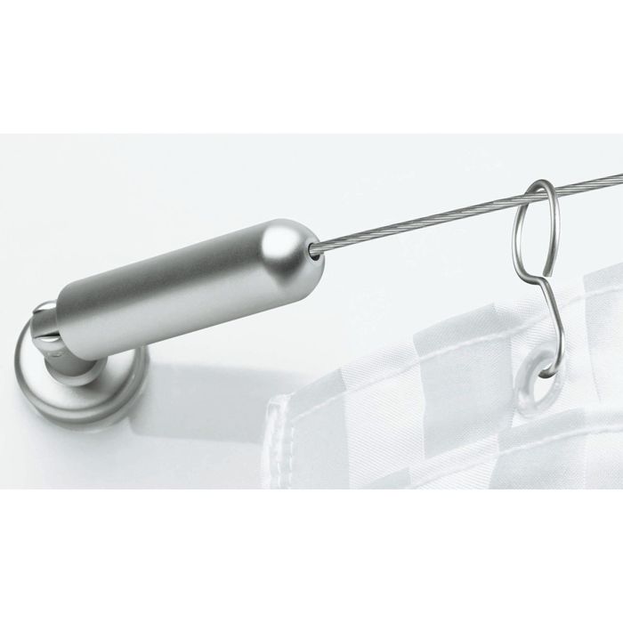 Крючки для тросика, цвет хром 16шт