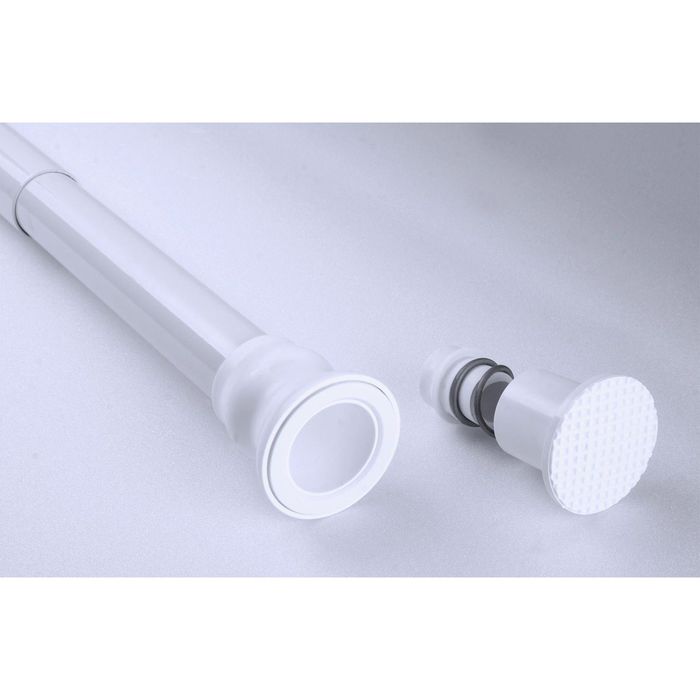 Карниз для ванной телескопический Ø 25 мм. 110-245 см., цвет белый