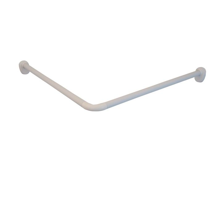 Карниз для ванной угловой 80х80 см., цвет белый