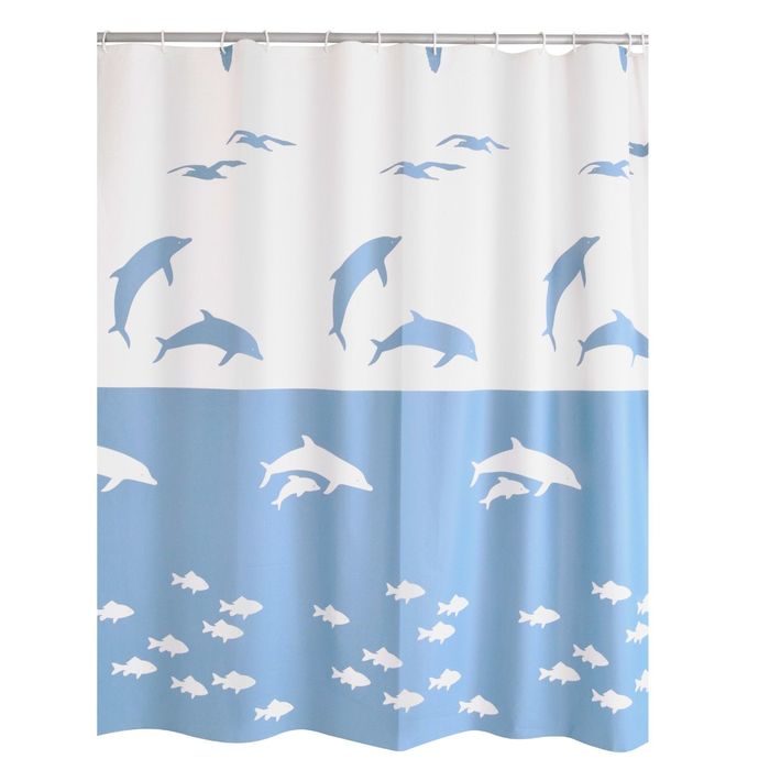 Штора для ванных комнат Flipper, цвет синий