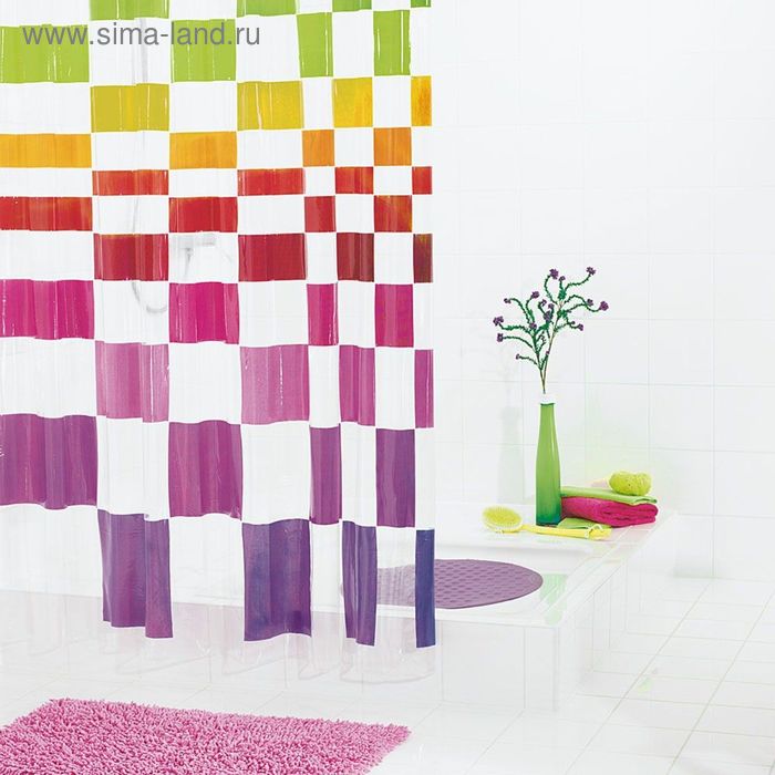 Штора для ванных комнат Matrix цветной цена и фото