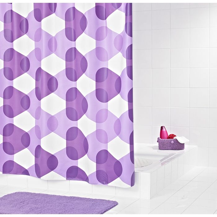 Штора для ванных комнат Triangle, цвет фиолетовый