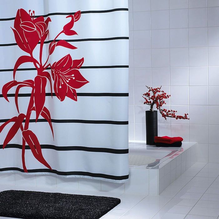 Штора для ванных комнат Hokkaido, цвет красный