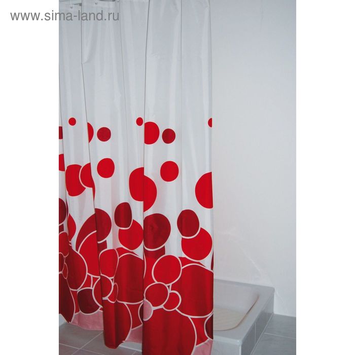 Штора для ванных комнат Kani, цвет красный цена и фото