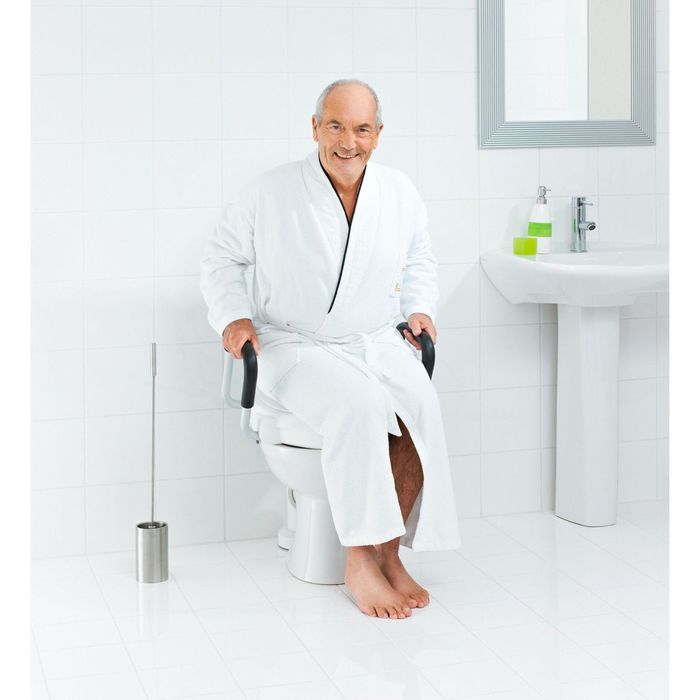 Сиденье для унитаза с крышкой и с поручнями