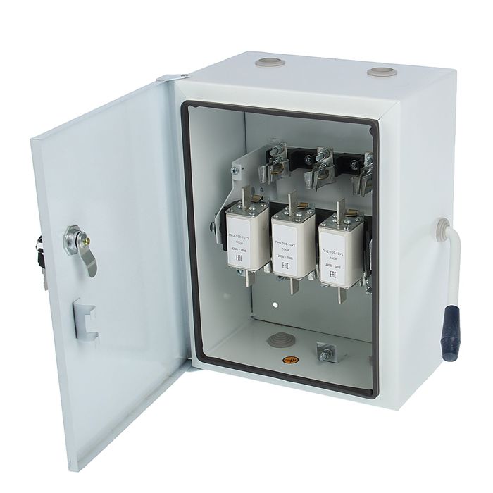 Ящик с блоком "рубильник-предохранитель" TDM ЯБПВУ, 100А, IP 54, народный, SQ1603-0005