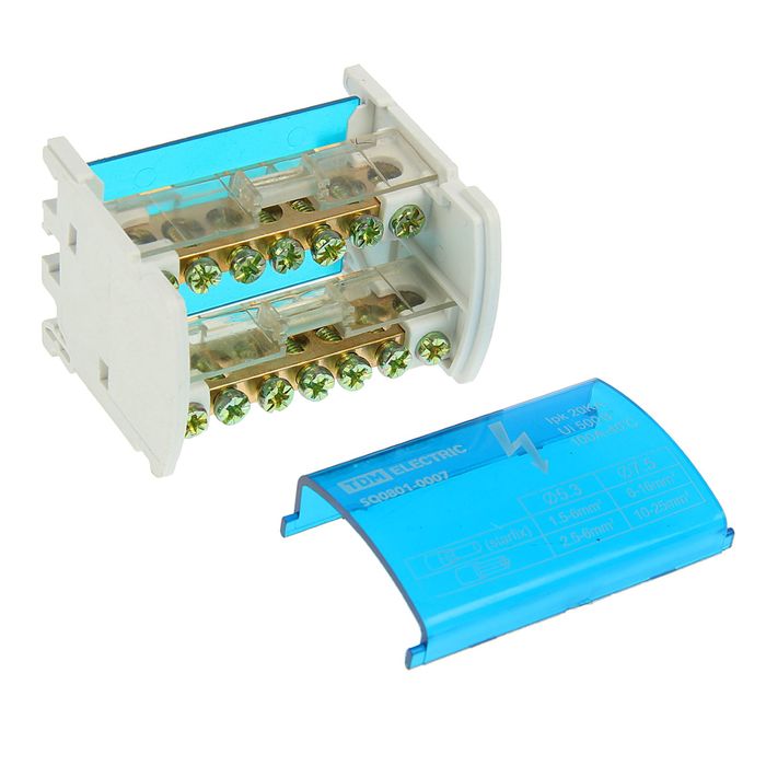 Шина "N" нулевая в корпусе TDM, 2х7 групп, SQ0801-0007