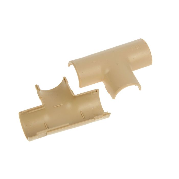 Тройник соединительный для трубы TDM, d=25 мм, цвет сосна, SQ0405-1523