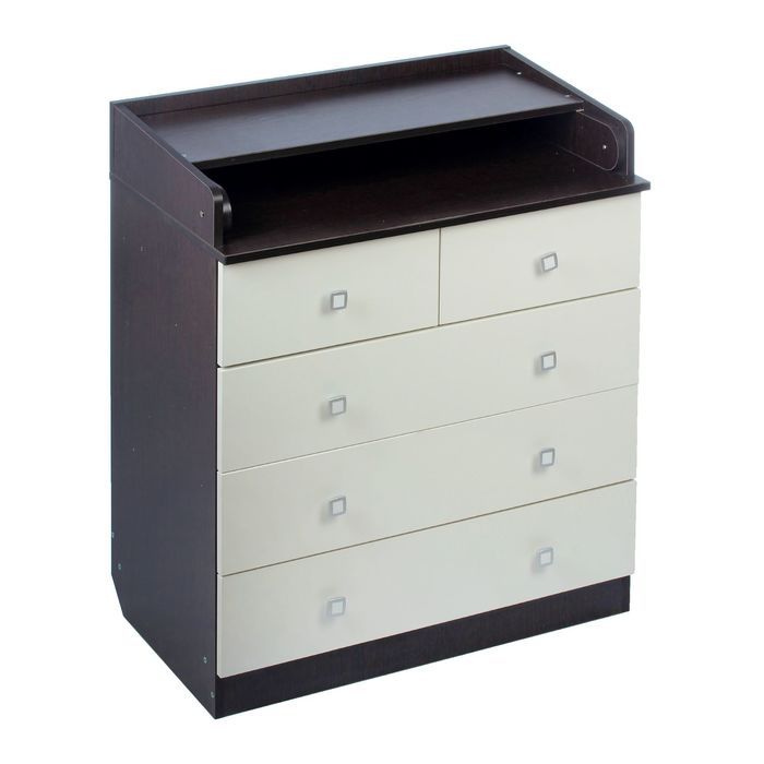 Комод детский пеленальный «Фея 1780», 5 выдвижных ящиков, цвет венге/белый