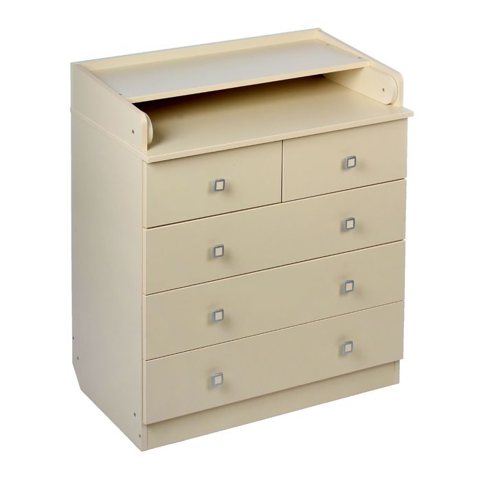 Комод детский пеленальный «Фея 1780», 5 выдвижных ящиков, цвет слоновая кость