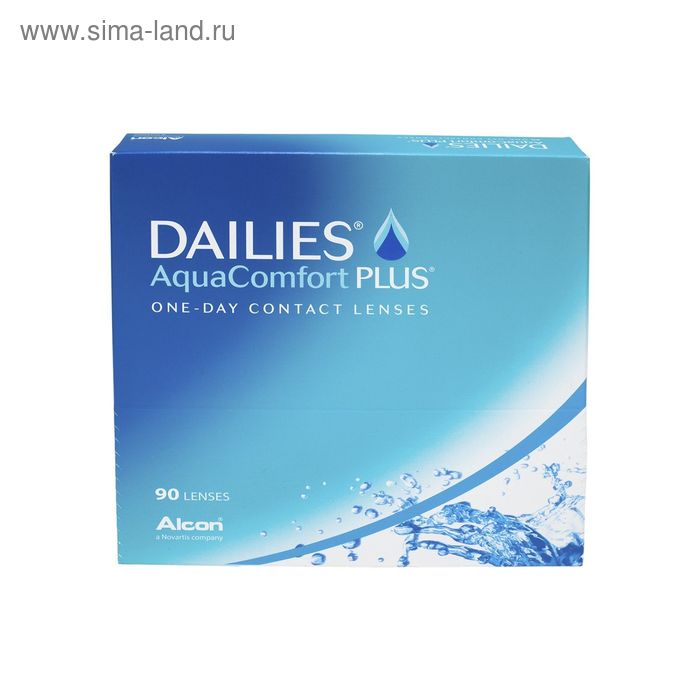 фото Контактные линзы focus dailies aquacomfort+, -10.0/8,7, в наборе 90шт alcon