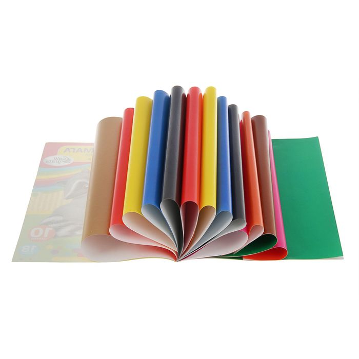 Бумага цветная А4, 18 листов, 10 цветов "Самолетик", волшебная (золото + серебро)